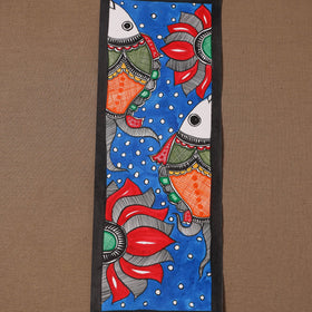 Handpainted madhubani painting by hira devi (15 x 5 in) 126