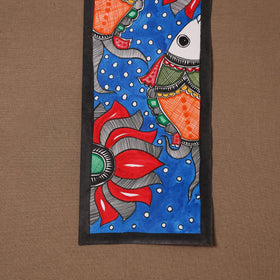 Handpainted madhubani painting by hira devi (15 x 5 in) 126