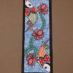 Handpainted madhubani painting by hira devi (15 x 5 in) 127