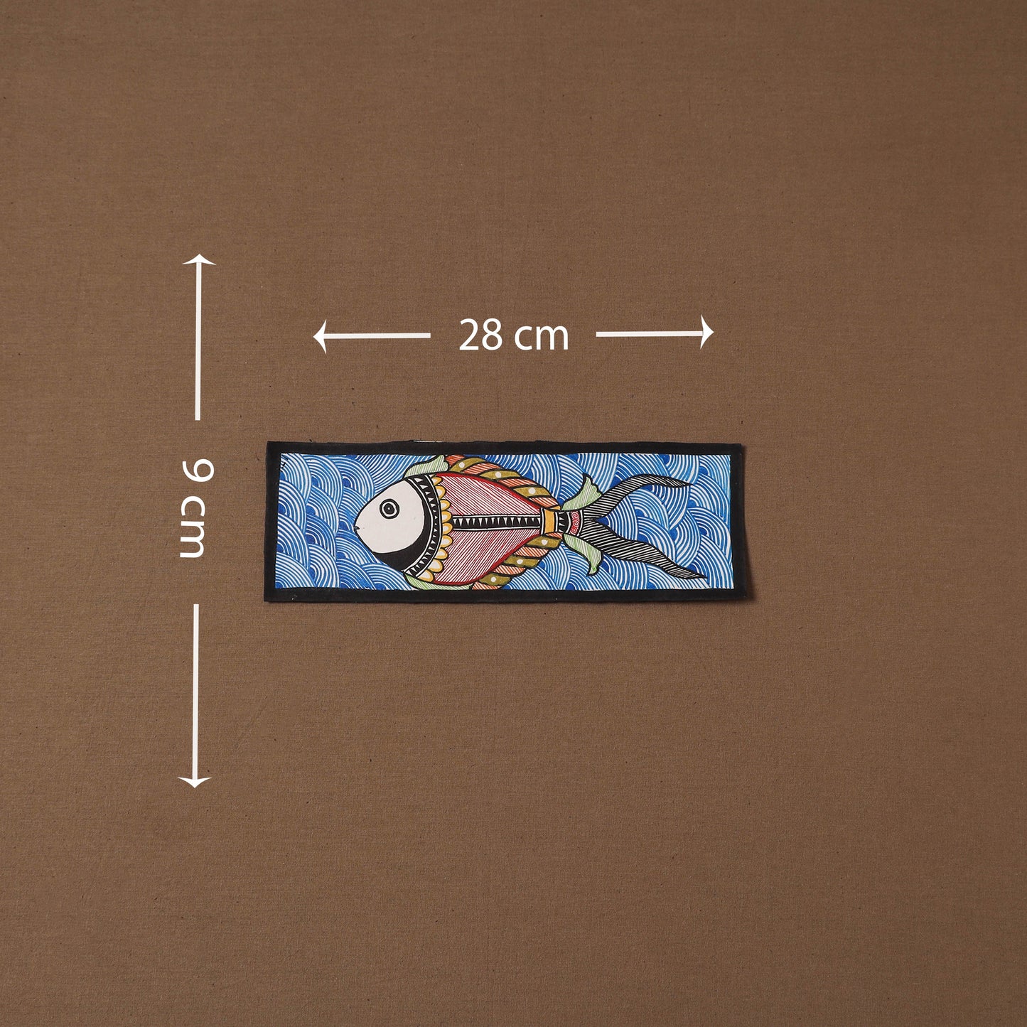 Handpainted madhubani painting by hira devi (3 x 11 in) 58