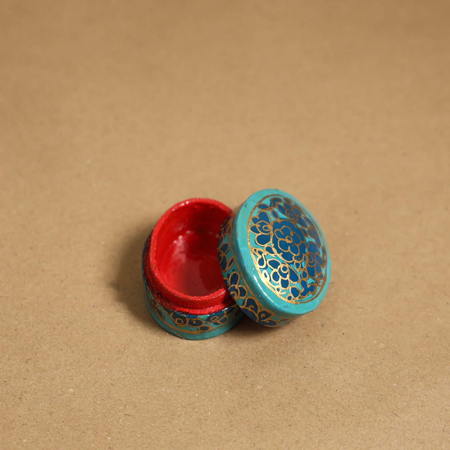 Blue - handpainted paper mache multipurpose box 05