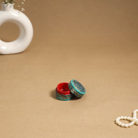 Blue - handpainted paper mache multipurpose box 05