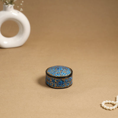 Blue - handpainted paper mache multipurpose box 13