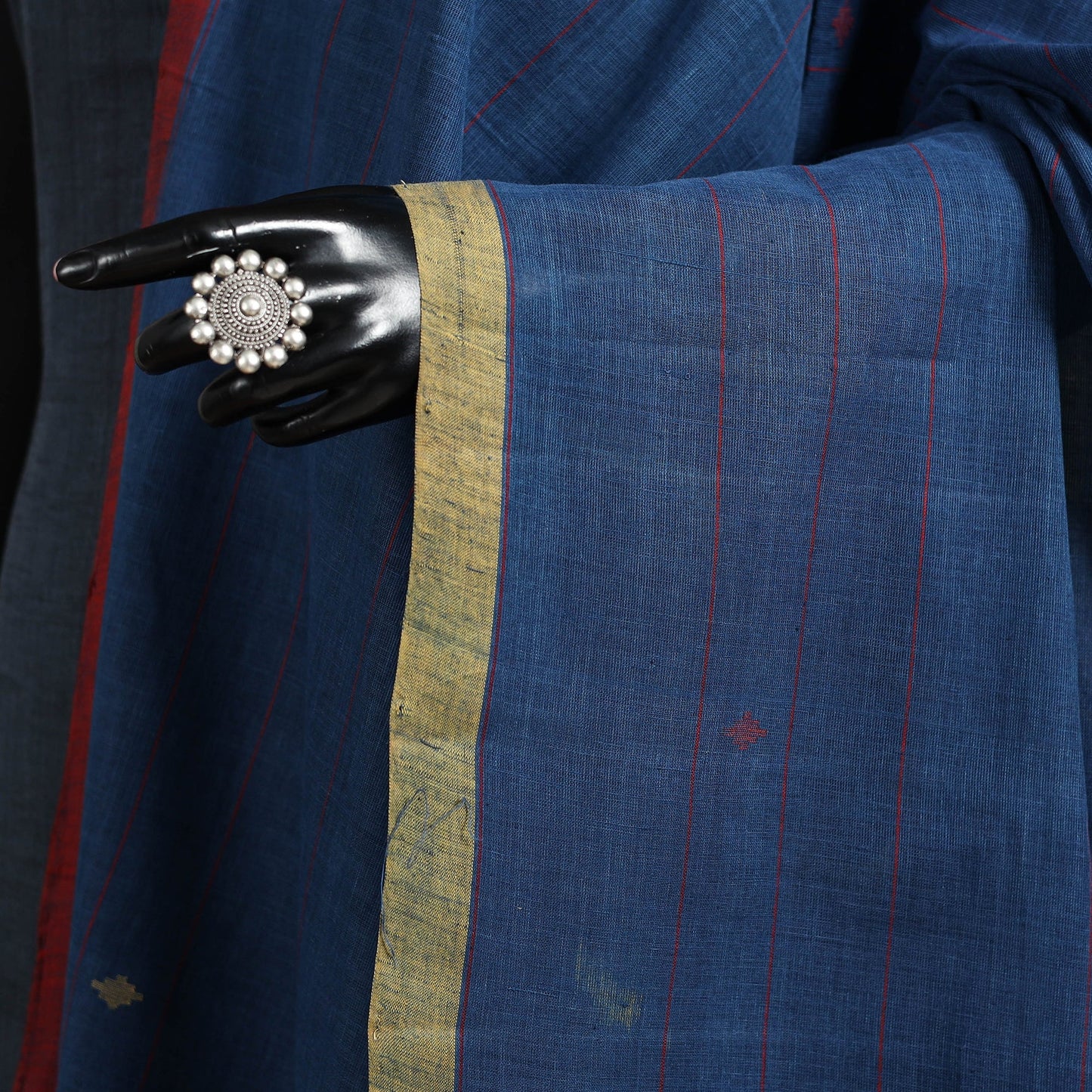 Peach - handspun handloom buti natural dyed cotton