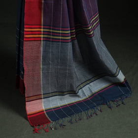 Blue - handspun handloom cotton srikakulam jamdani saree 11