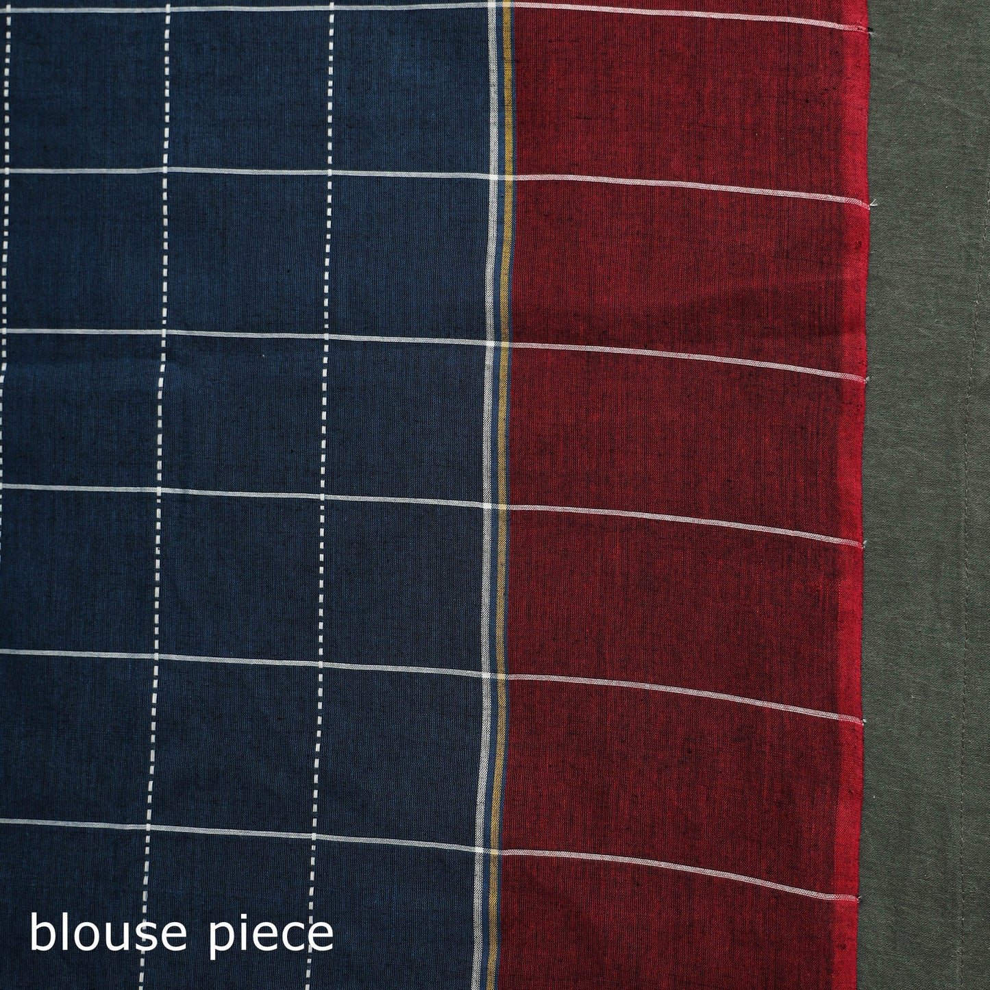 Blue - handspun handloom cotton srikakulam jamdani saree 11
