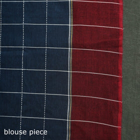 Blue - handspun handloom cotton srikakulam jamdani saree 11