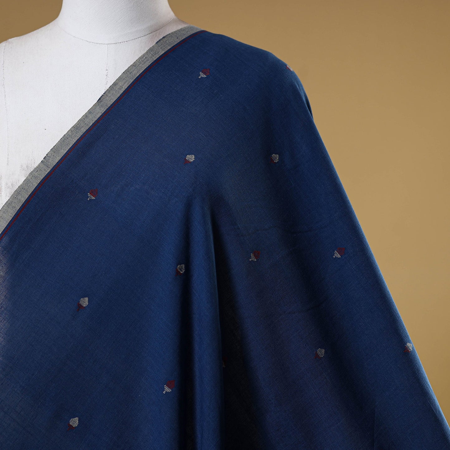 Blue - handspun handloom natural dyed cotton buti