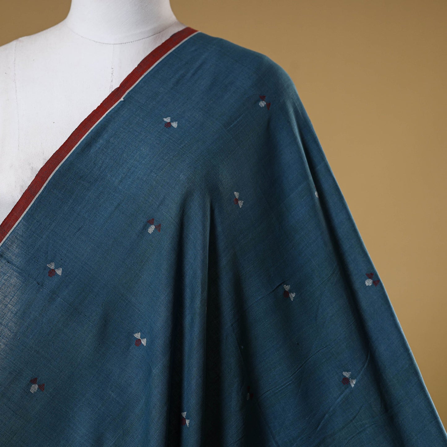 Blue - handspun handloom natural dyed cotton buti