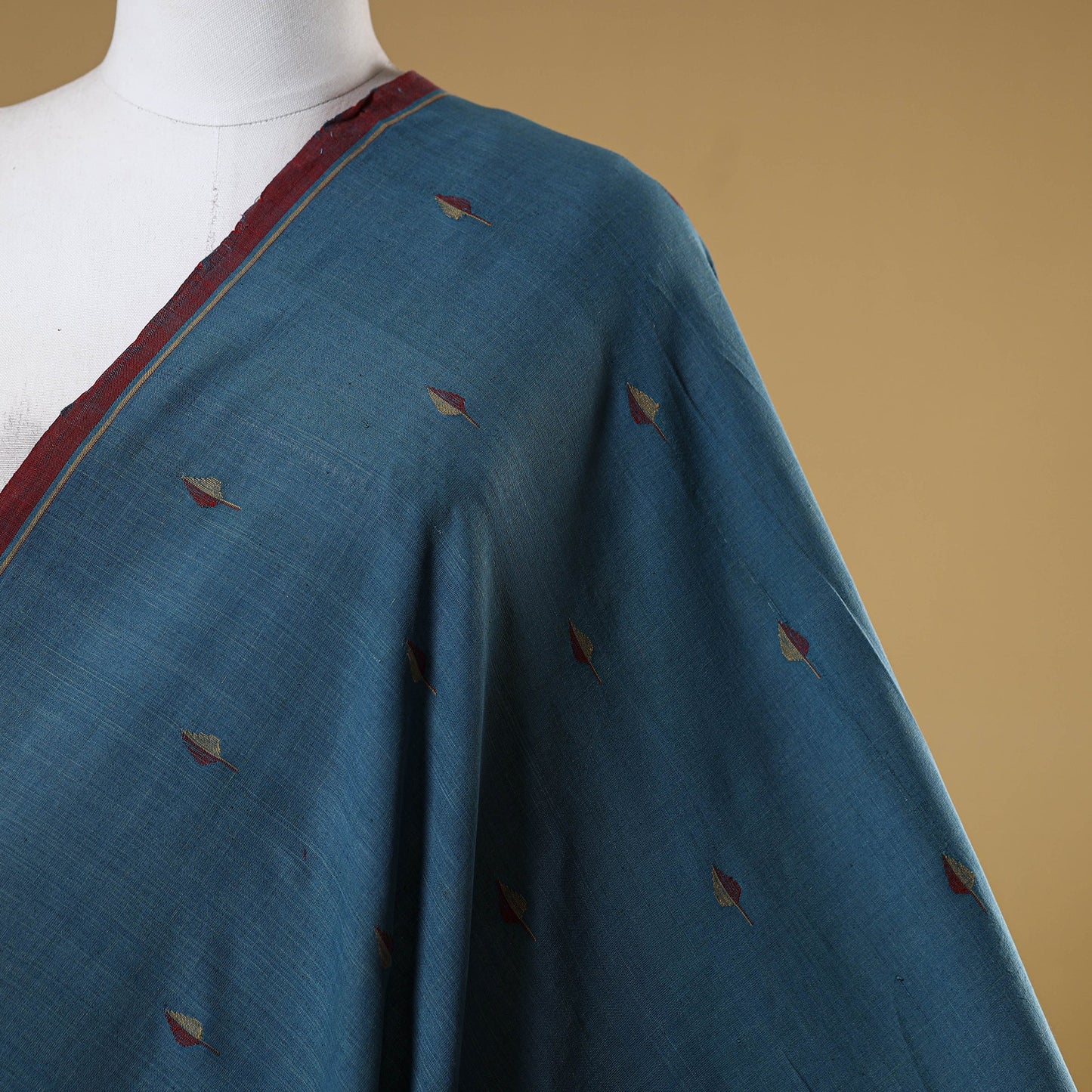 Blue - handspun handloom natural dyed cotton buti