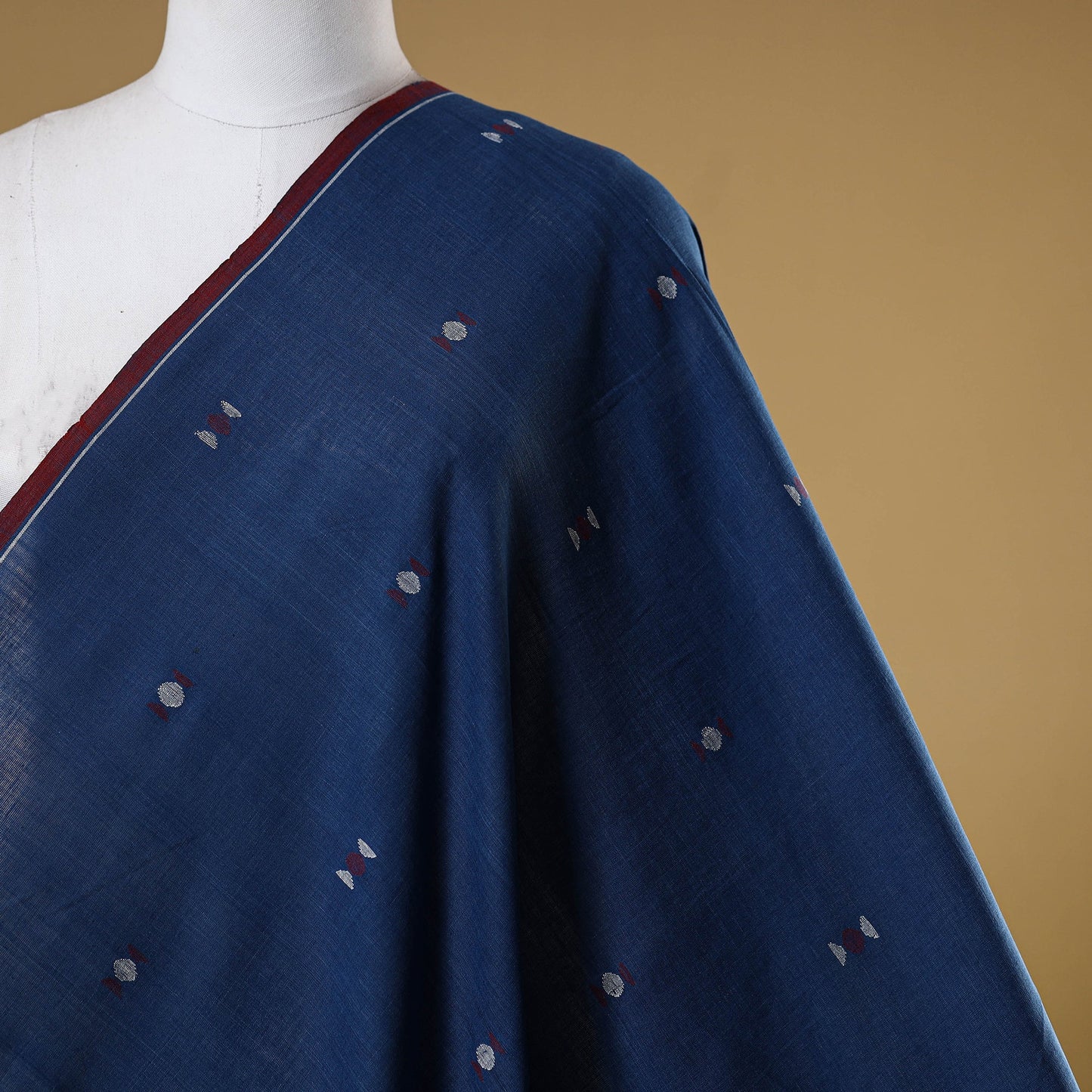 Blue - handspun handloom natural dyed cotton buti