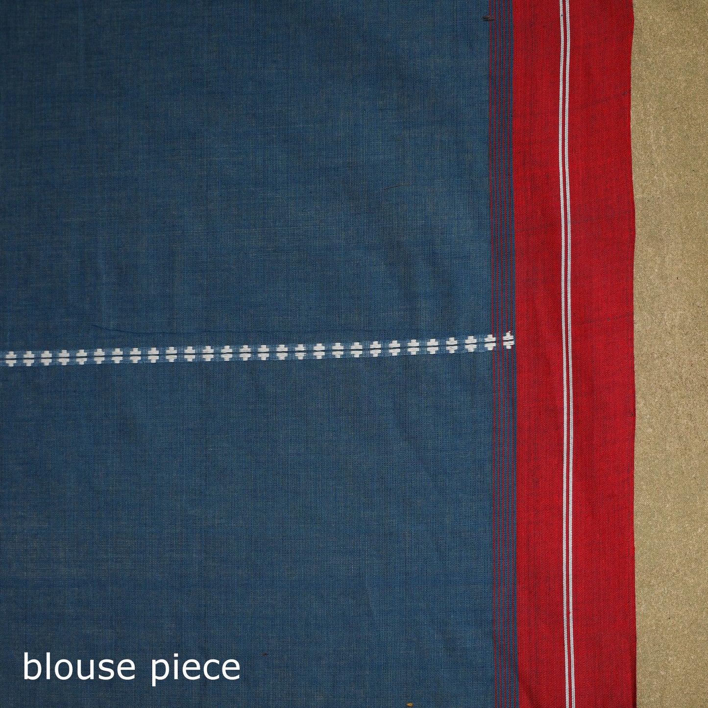 Blue - handwoven cotton begumpuri saree 03 - handcrafted