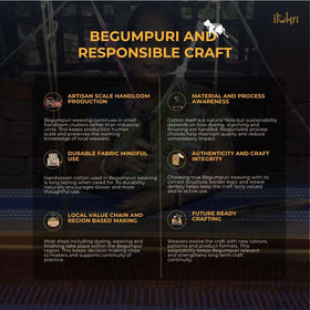 Blue - handwoven cotton begumpuri saree 11 - handcrafted