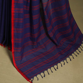 Blue - handwoven cotton begumpuri saree 33 - handcrafted