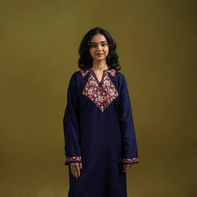 Handwoven sozni hand embroidered kashmiri merino wool