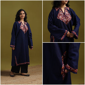 Handwoven sozni hand embroidered kashmiri merino wool