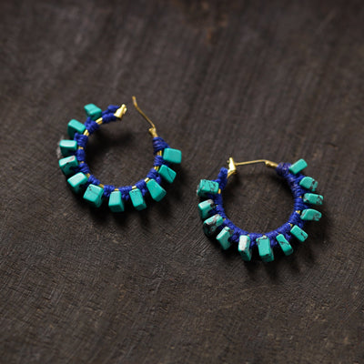  Nitya Hania Handmade Thread & Stone Work Earrings 12 Online at iTokri.com