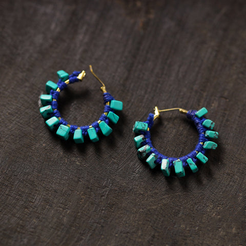  Nitya Hania Handmade Thread & Stone Work Earrings 12 Online at iTokri.com