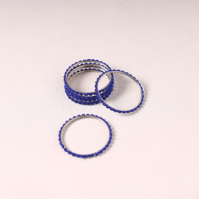  Hapur Flower Beadwork Bangles by Aagaz (Set of 6) 