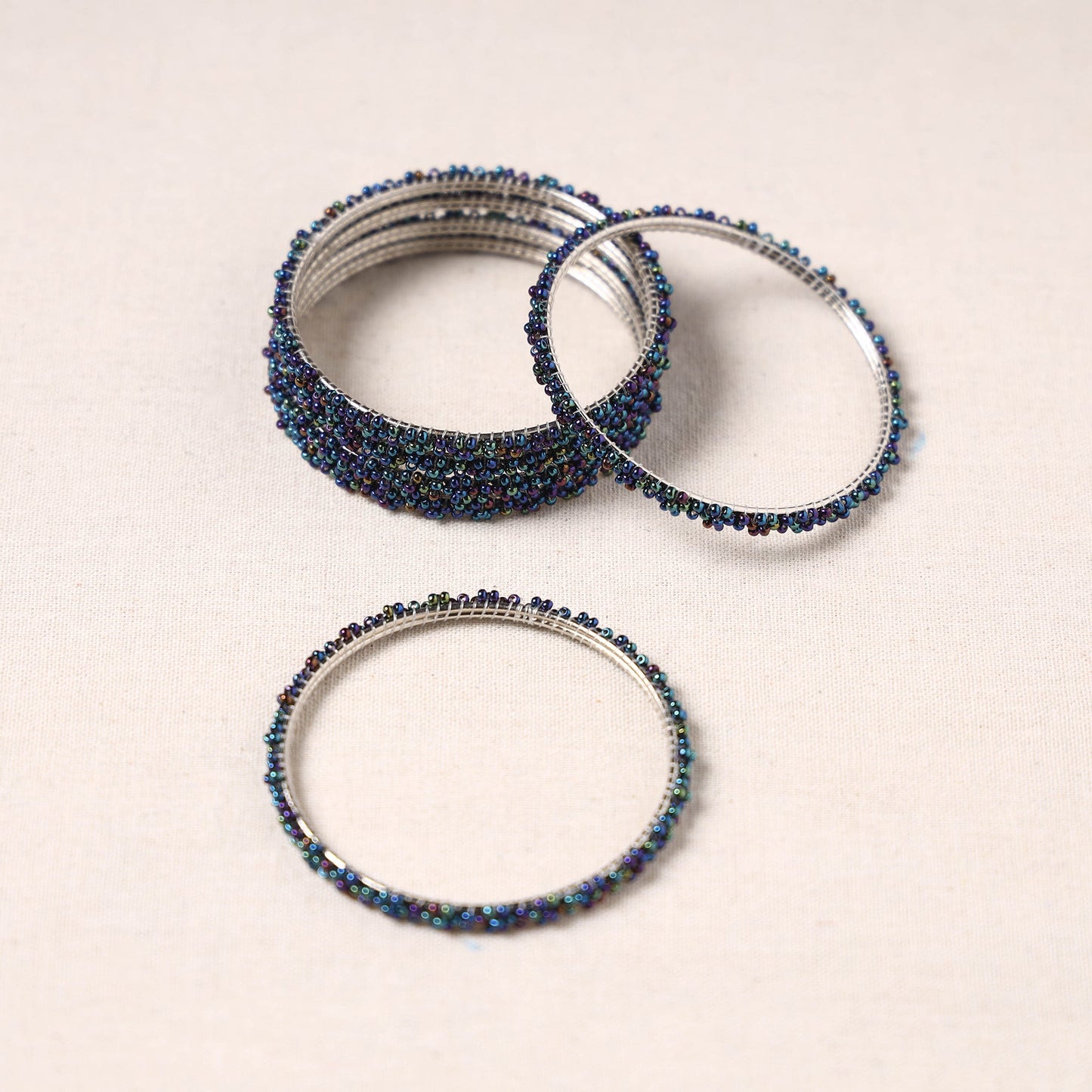 Buy Hapur Flower Beadwork Bangles by Aagaz Online at iTokri.com