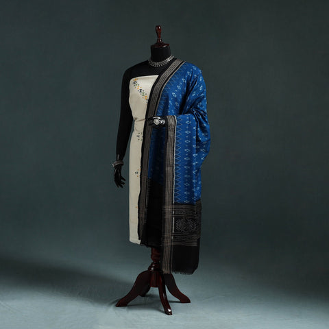 Ikat handloom cotton sambalpuri dupatta 09 - handcrafted