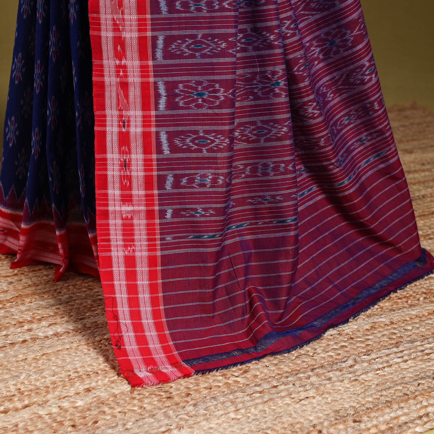 Blue - ikat handloom cotton sambalpuri saree 10