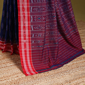 Blue - ikat handloom cotton sambalpuri saree 10