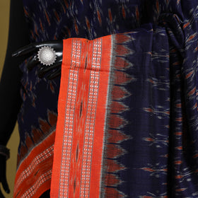 Blue - ikat handloom cotton sambalpuri saree 11