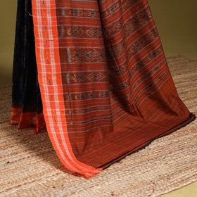 Blue - ikat handloom cotton sambalpuri saree 11