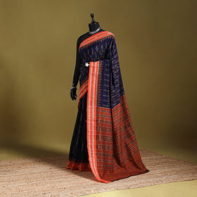 Blue - ikat handloom cotton sambalpuri saree 11