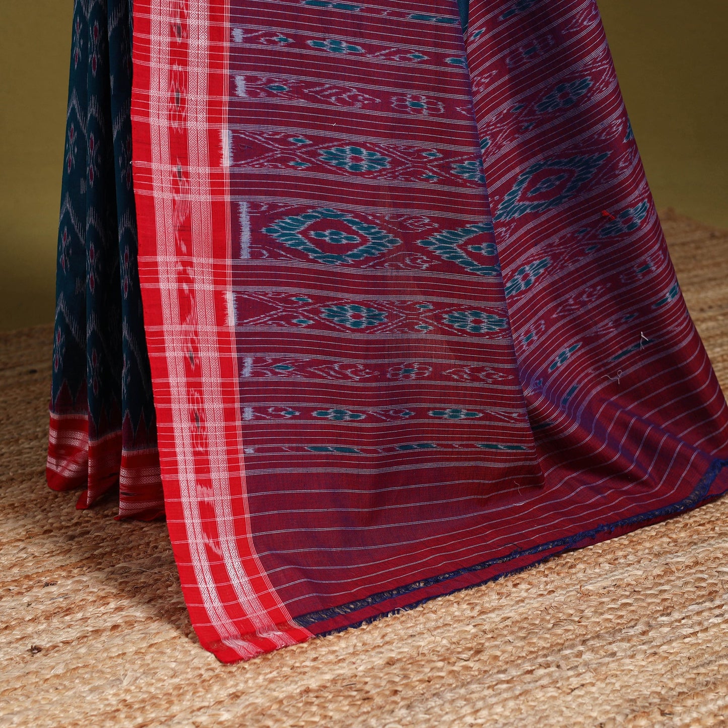Blue - ikat handloom cotton sambalpuri saree 23