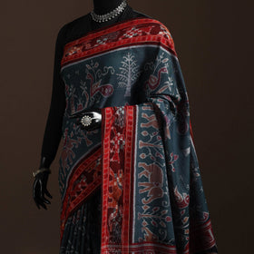 Ikat handloom cotton sambalpuri saree 36 - handcrafted