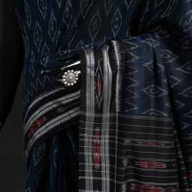 Ikat handloom cotton sambalpuri saree 37 - handcrafted
