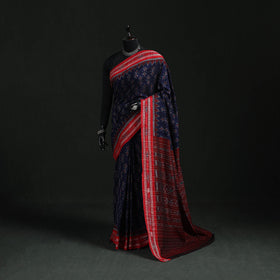 Ikat handloom cotton sambalpuri saree 51 - handcrafted