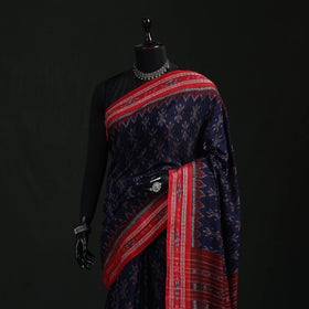 Ikat handloom cotton sambalpuri saree 51 - handcrafted