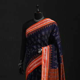 Ikat handloom cotton sambalpuri saree 57 - handcrafted