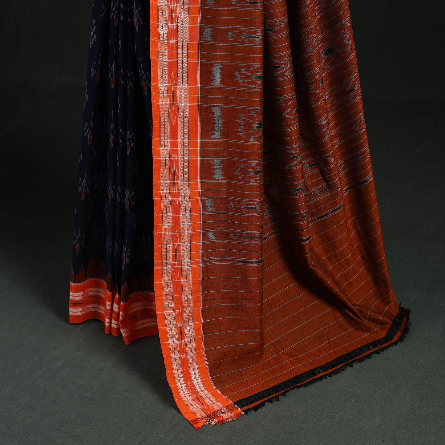 Ikat handloom cotton sambalpuri saree 57 - handcrafted