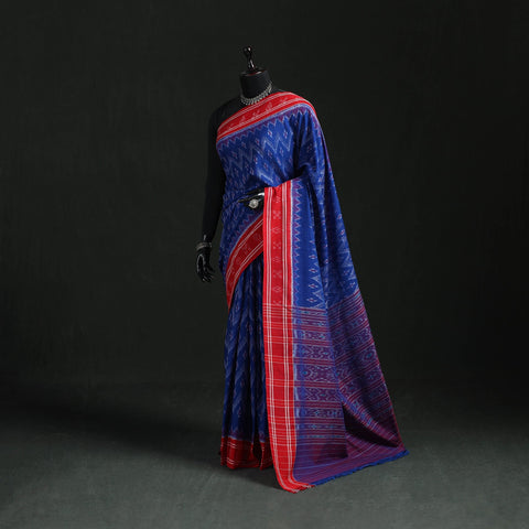 Ikat handloom cotton sambalpuri saree 61 - handcrafted