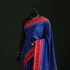 Ikat handloom cotton sambalpuri saree 61 - handcrafted