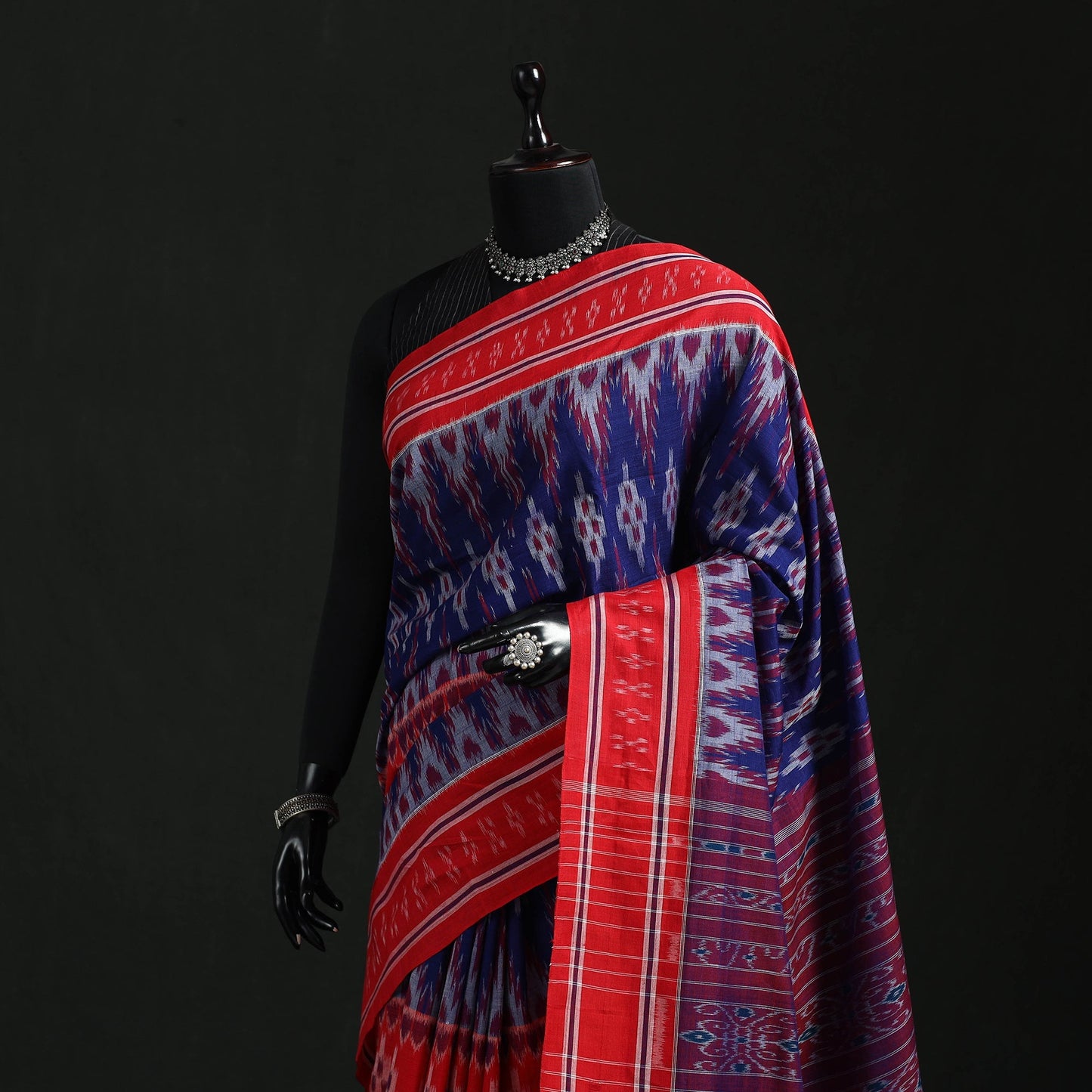 Ikat handloom cotton sambalpuri saree 66 - handcrafted