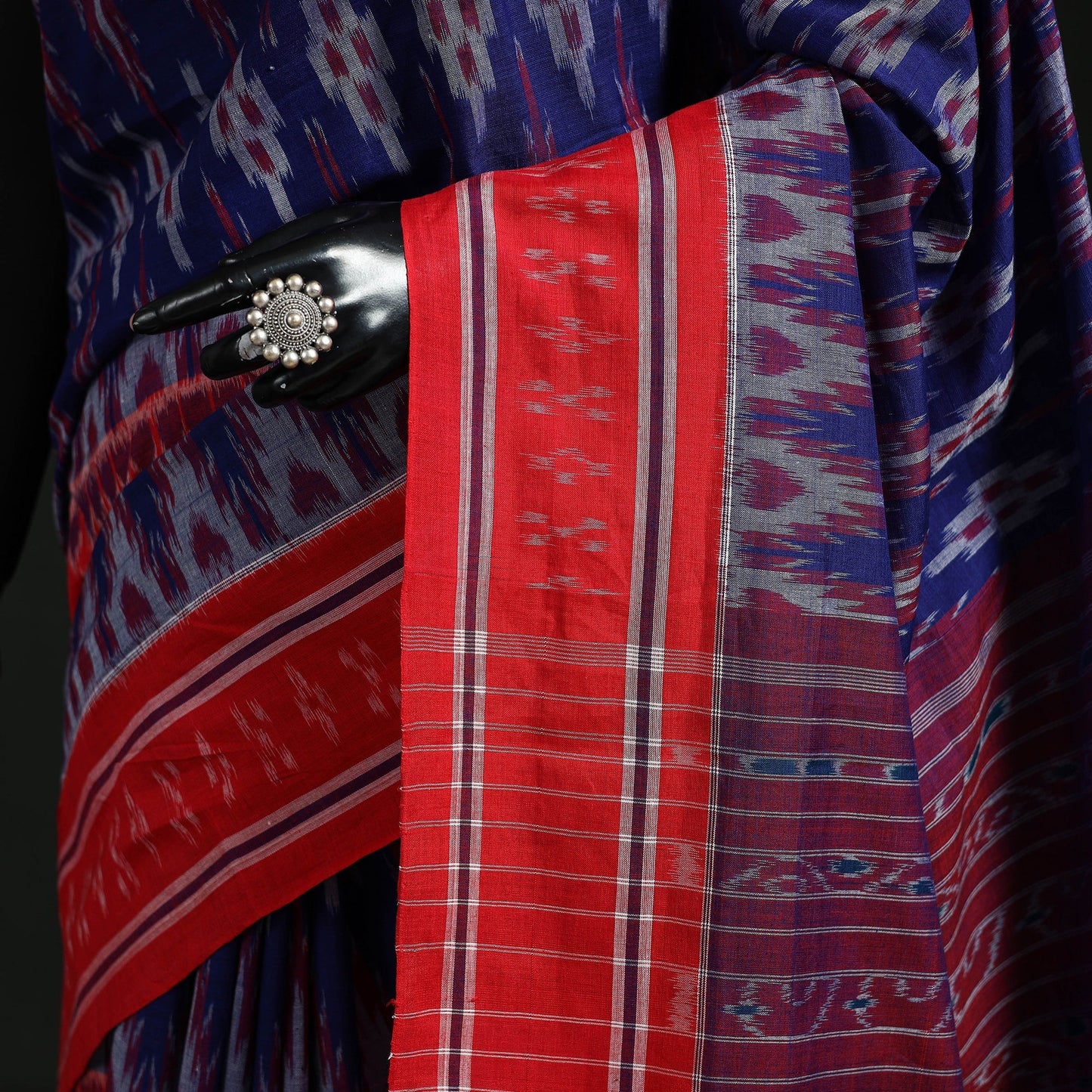 Ikat handloom cotton sambalpuri saree 66 - handcrafted