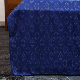 Blue - ikat with modal silk patch cotton bedsheet set 31