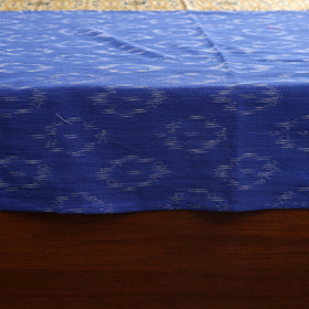 Blue - ikat with modal silk patch cotton bedsheet set 31