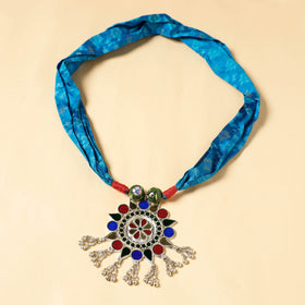 Buy Ikat Silk Fabric GS Pendant Necklace Online at iTokri.com