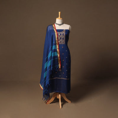 Ilkal kasuti embroidery cotton 3pc unstitched dress