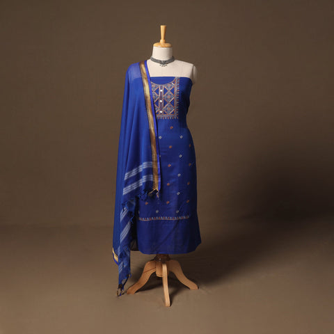 Ilkal kasuti embroidery cotton 3pc unstitched dress