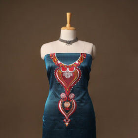 Ilkal kasuti embroidery khun silk 2pc unstitched dress