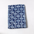 Blue Indigo Bagru Dabu Block Printed Cotton Precut Fabric 
