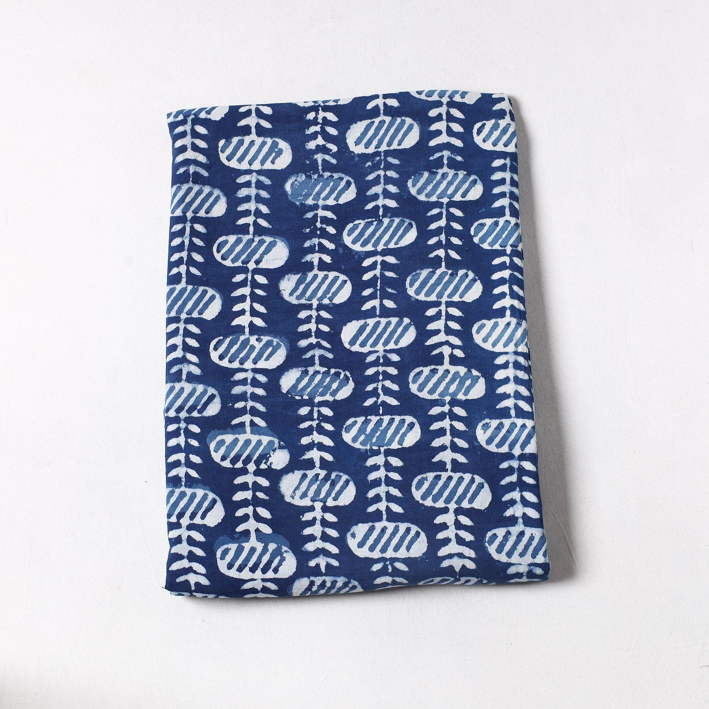 Blue Indigo Bagru Dabu Block Printed Cotton Precut Fabric 