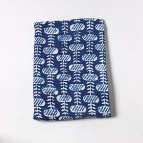 Blue Indigo Bagru Dabu Block Printed Cotton Precut Fabric 